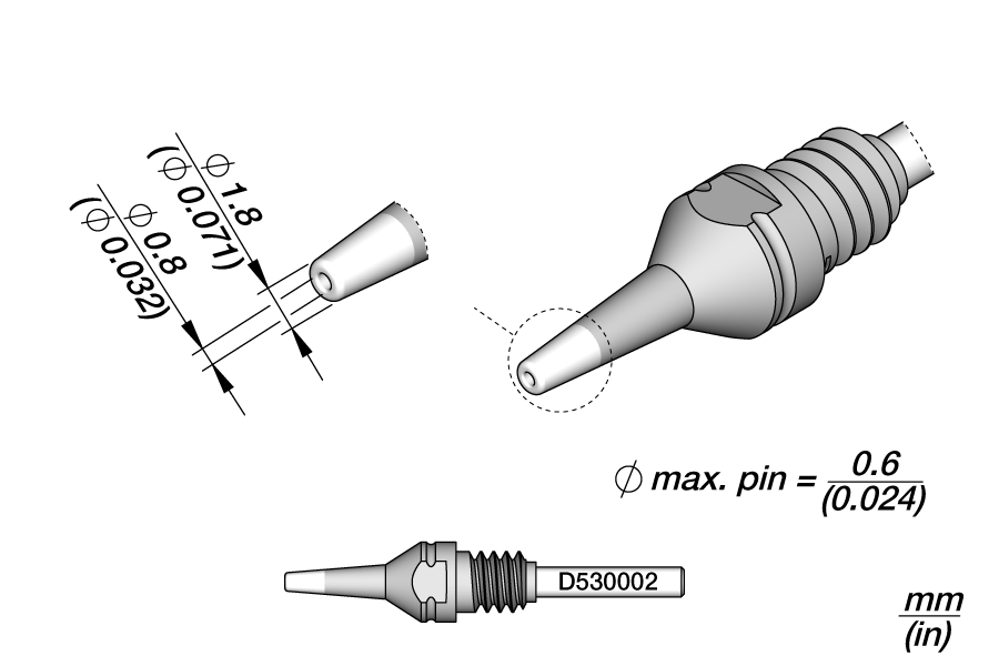 D530002 - Through-hole Desoldering Ø 0.8 HT S1